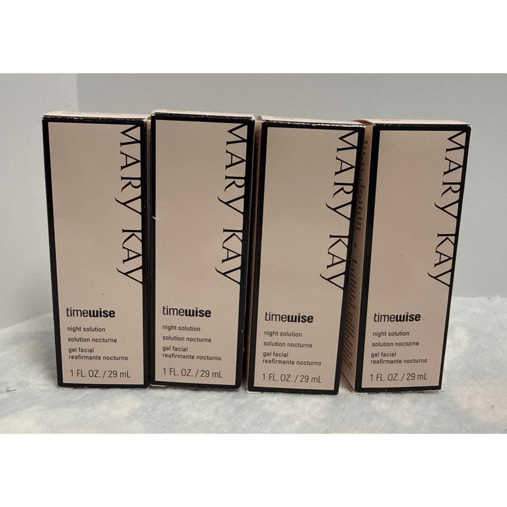 4 Mary Kay Timewise Night Solution Full Size 1 fl oz Discontinued New In Box